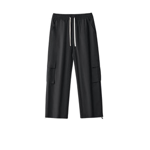 Men's Solid Color Baggy Cargo Pants-INNBLAC Fashion Apparel