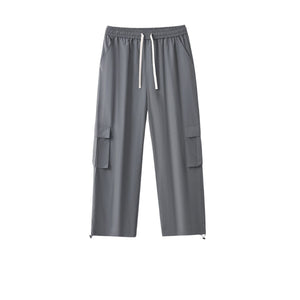 Men's Solid Color Baggy Cargo Pants-INNBLAC Fashion Apparel