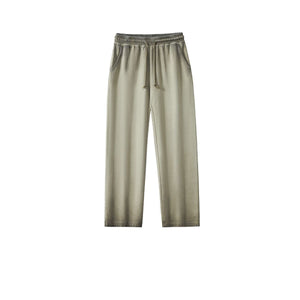 Drawstring Wide Leg Faded Trousers-INNBLAC Fashion Apparel