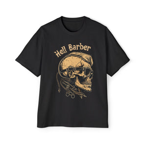 Skull Hell Barber Graphic Tee-INNBLAC Fashion Apparel