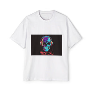 Hip Hop Musical Skull Graphic Tee-INNBLAC Fashion Apparel