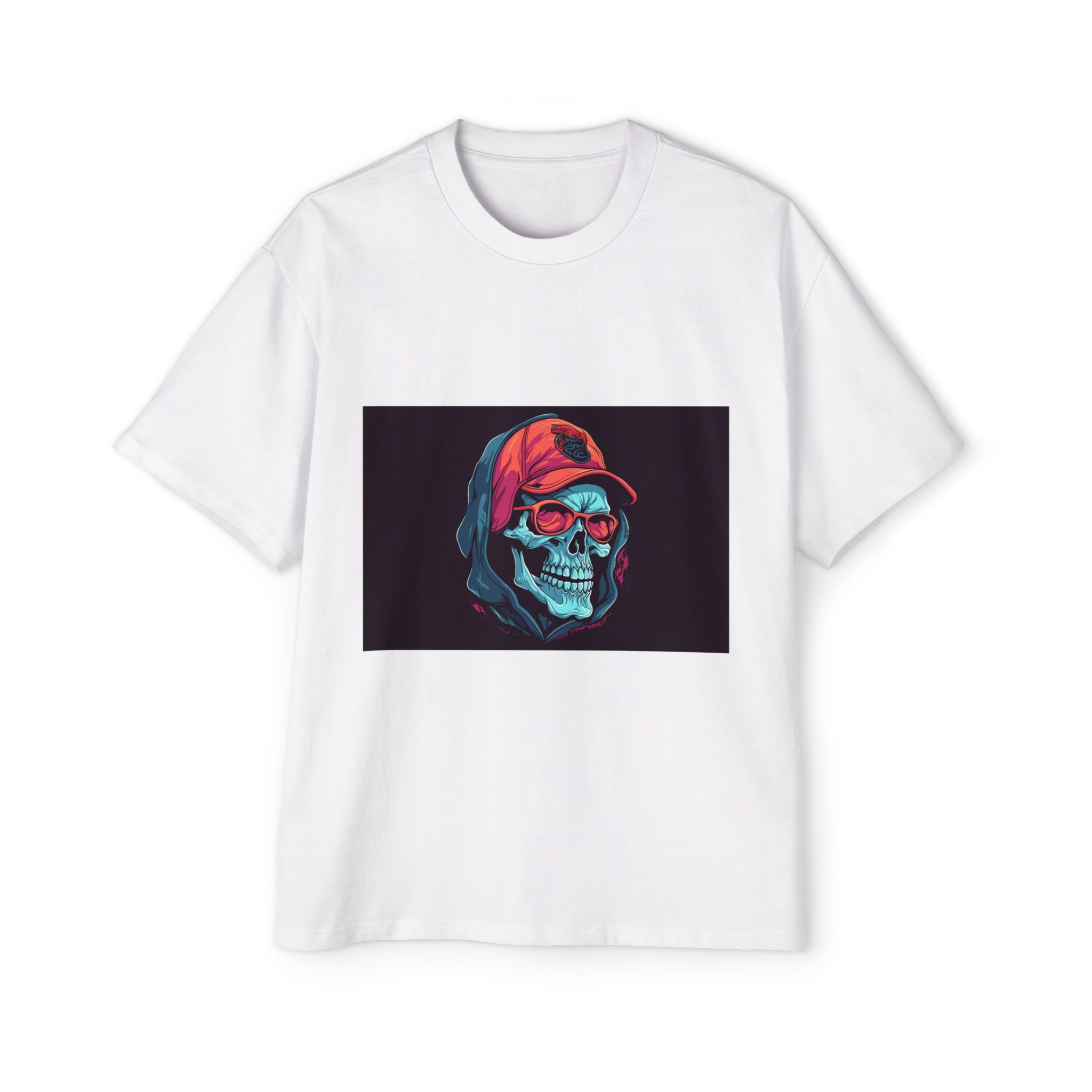 Colorful Hip Hop Skull Graphic Tee-INNBLAC Fashion Apparel