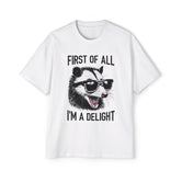 FIRST OF ALL I'M A DELIGHT Graphic Tee-INNBLAC Fashion Apparel