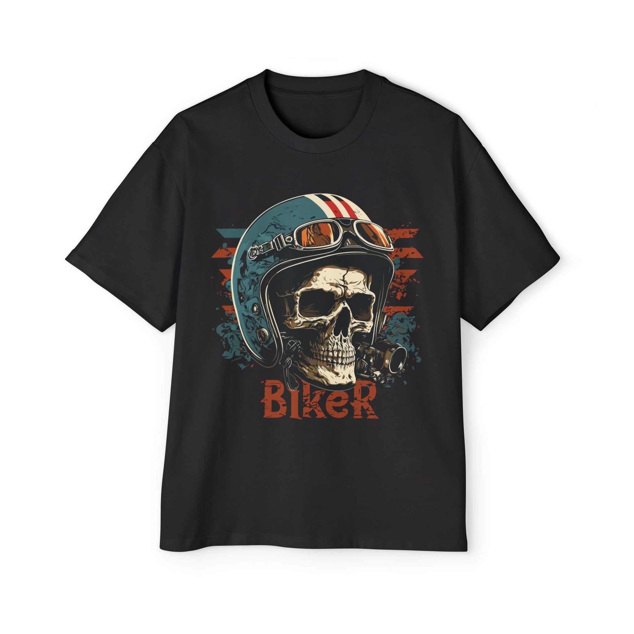 Skull Biker Vintage Graphic Tee-INNBLAC Fashion Apparel