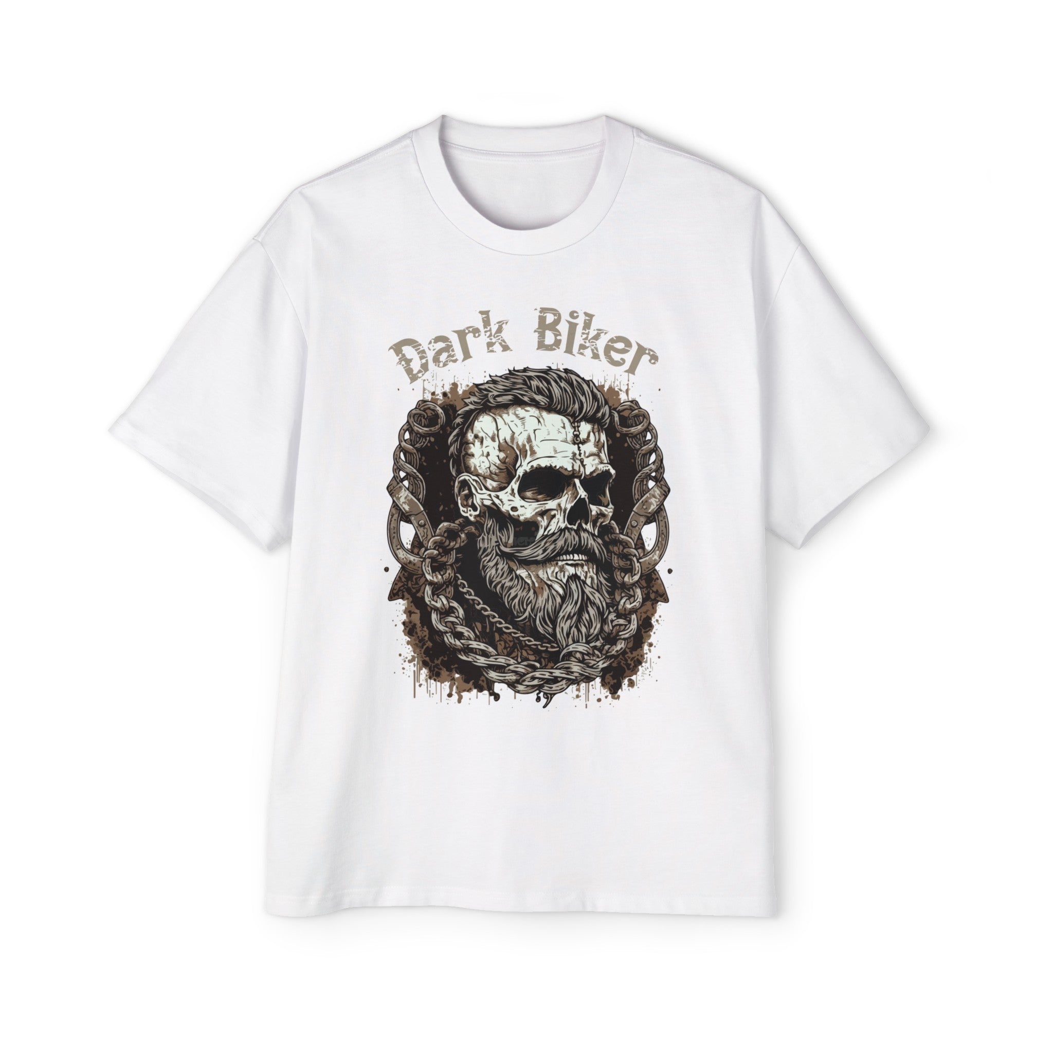 Skull Dark Biker Graphic Tee-INNBLAC Fashion Apparel