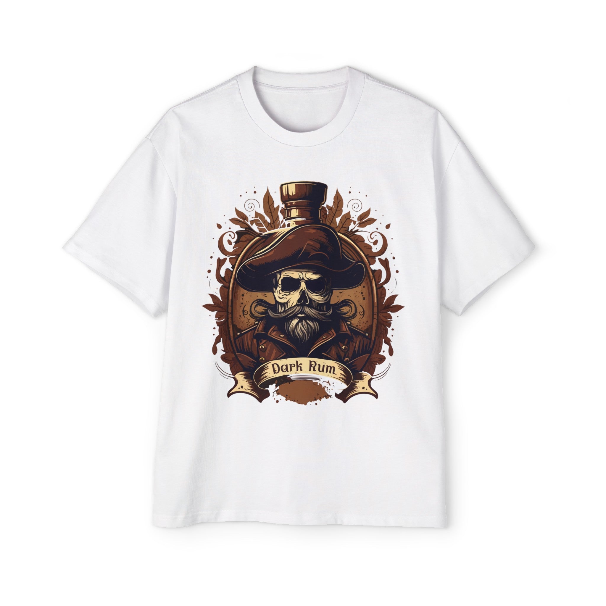 Skull Pirate Dark Rum Graphic Tee-INNBLAC Fashion Apparel