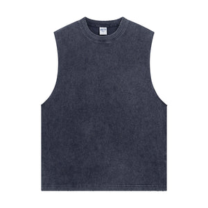 Distressed Raw Edge Sleeveless Tee 8oz-INNBLAC Fashion Apparel