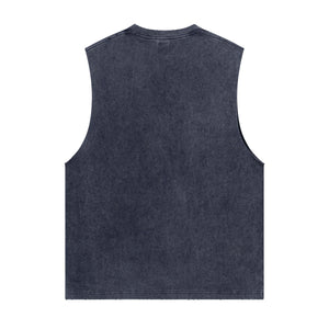 Distressed Raw Edge Sleeveless Tee 8oz-INNBLAC Fashion Apparel