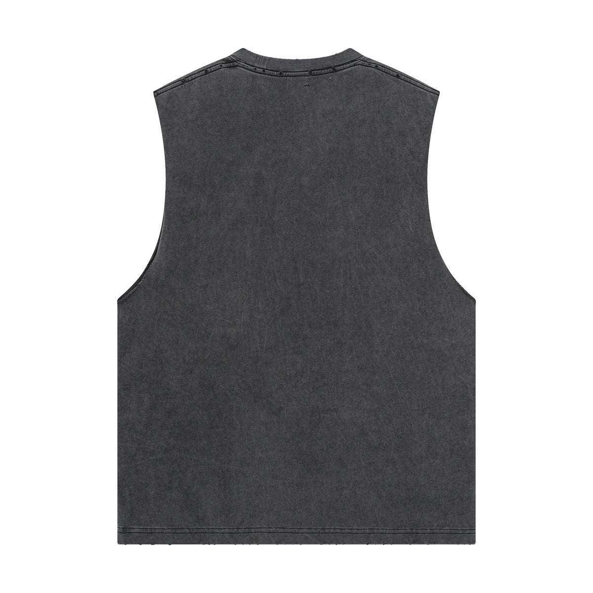 Distressed Raw Edge Sleeveless Tee 8oz-INNBLAC Fashion Apparel