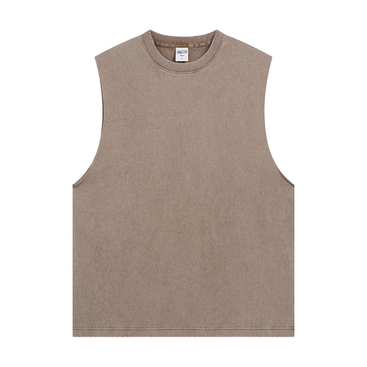 Distressed Raw Edge Sleeveless Tee 8oz-INNBLAC Fashion Apparel