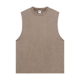 Distressed Raw Edge Sleeveless Tee 8oz-INNBLAC Fashion Apparel