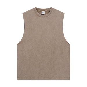 Distressed Raw Edge Sleeveless Tee 8oz-INNBLAC Fashion Apparel