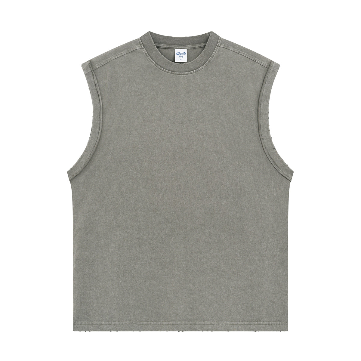 Back Seam Distressed Sleeveless T Shirt 8oz-INNBLAC Fashion Apparel