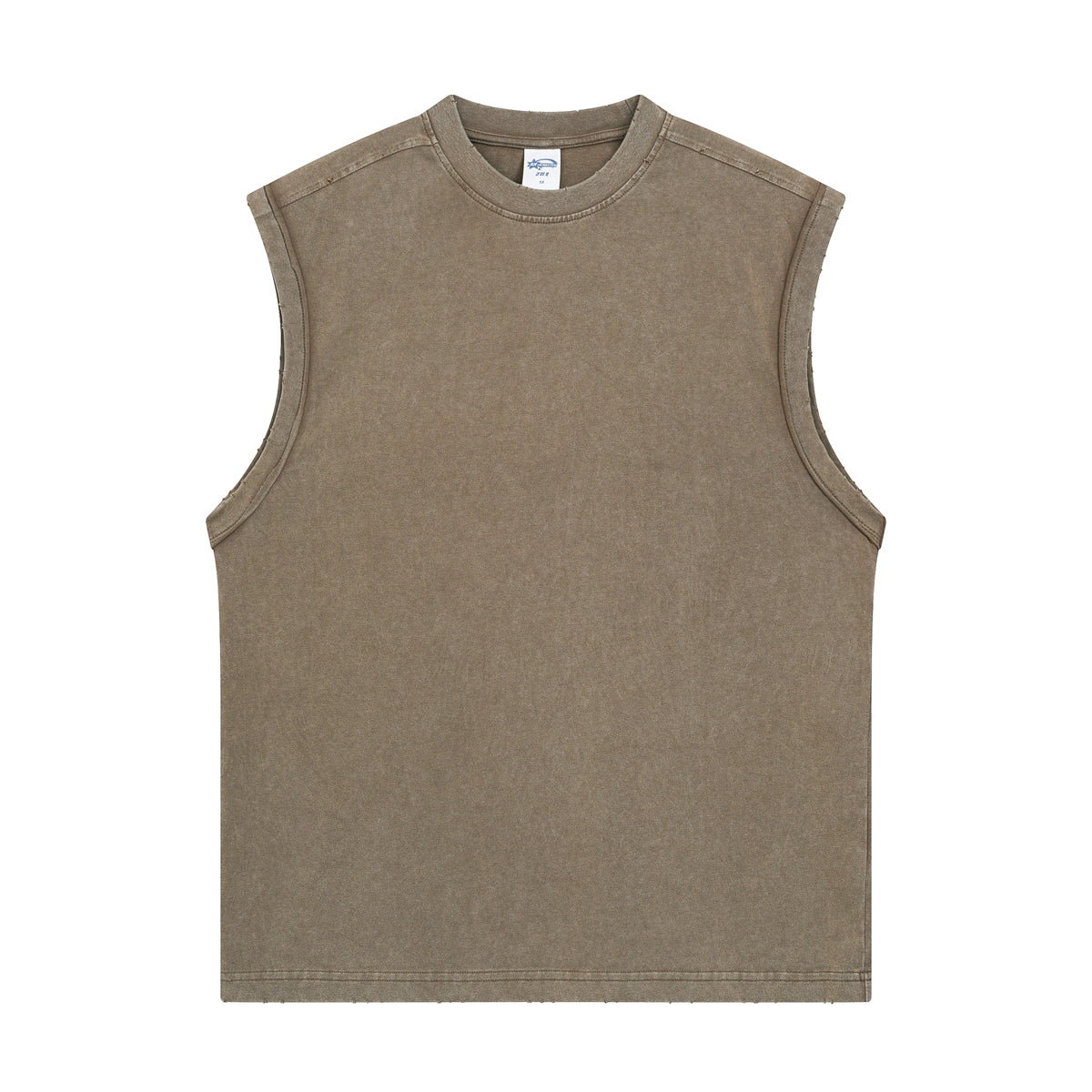 Back Seam Distressed Sleeveless T Shirt 8oz-INNBLAC Fashion Apparel