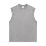 Back Seam Distressed Sleeveless T Shirt 8oz-INNBLAC Fashion Apparel