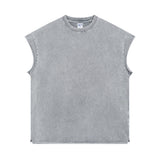 Washed Raw Edge Baggy Tank Top 8oz-INNBLAC Fashion Apparel