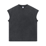 Washed Raw Edge Baggy Tank Top 8oz-INNBLAC Fashion Apparel