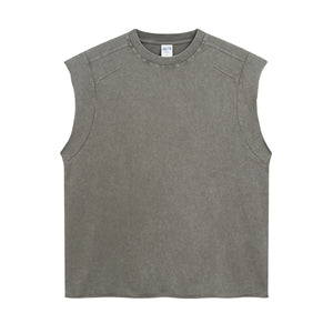 Vintage Raw Edge Sleeveless Tee 8oz-INNBLAC Fashion Apparel