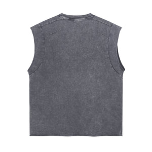 Vintage Raw Edge Sleeveless Tee 8oz-INNBLAC Fashion Apparel