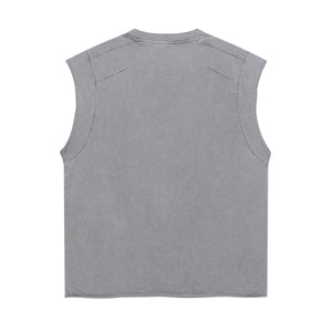 Vintage Raw Edge Sleeveless Tee 8oz-INNBLAC Fashion Apparel