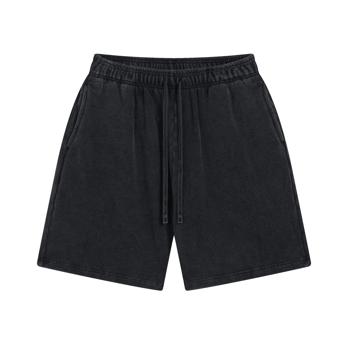 Stone Wash Thick Cotton Shorts-INNBLAC Fashion Apparel