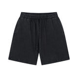 Stone Wash Thick Cotton Shorts-INNBLAC Fashion Apparel