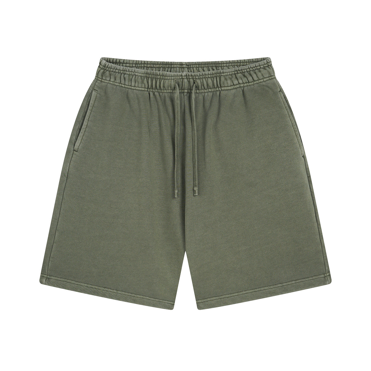 Stone Wash Thick Cotton Shorts-INNBLAC Fashion Apparel