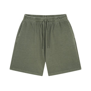 Stone Wash Thick Cotton Shorts-INNBLAC Fashion Apparel