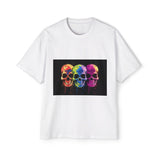 Colorful Skulls Graphic Tee-INNBLAC Fashion Apparel