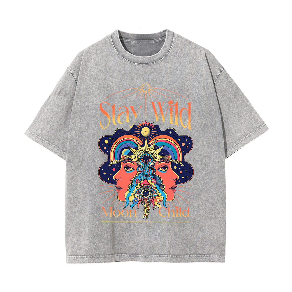 Stay Wild Moon Child Graphic Tee-INNBLAC Fashion Apparel