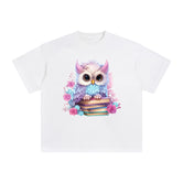 Fairy Owl Graphic Tee-INNBLAC Fashion Apparel