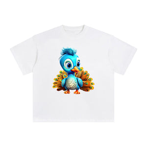 Baby Peacock Graphic Tee-INNBLAC Fashion Apparel