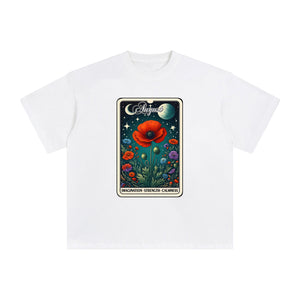 August Poppy Card Graphic Tee-INNBLAC Fashion Apparel