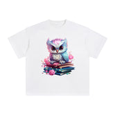 Fairy Owl Graphic Tee-INNBLAC Fashion Apparel