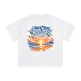 Summer Beach Day Graphic Tee-INNBLAC Fashion Apparel