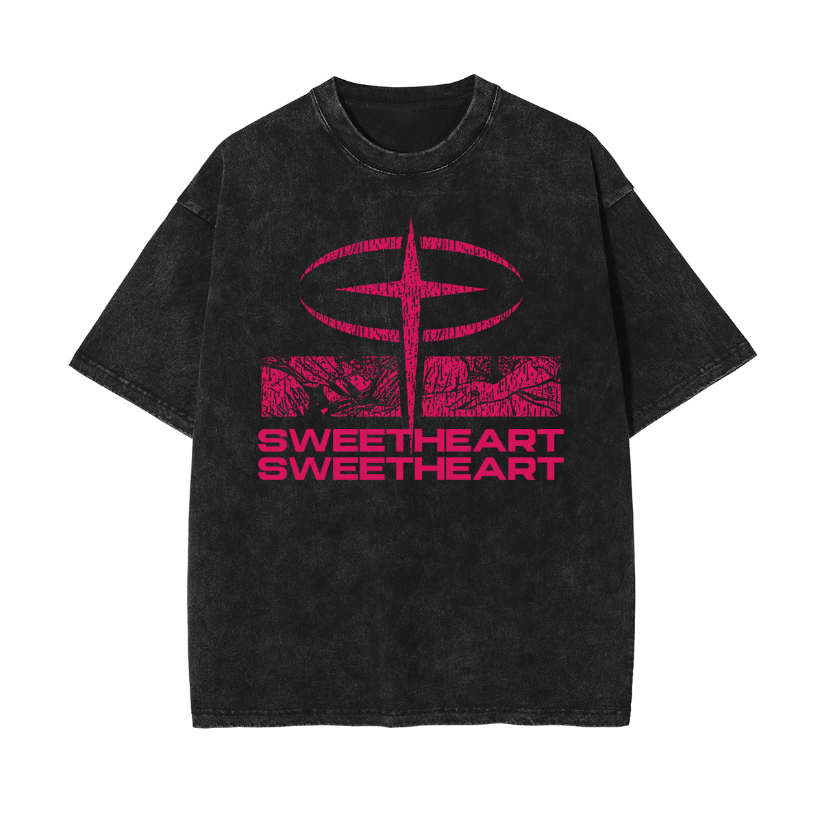 Sweetheart Streetwear Graphic Stone Wash Tee-INNBLAC Fashion Apparel