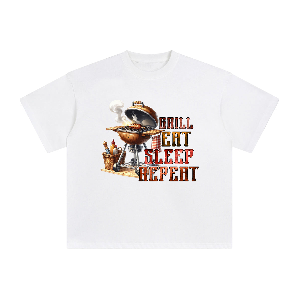 BBQ Clipart Graphic Tee-INNBLAC Fashion Apparel