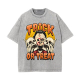 Trick Or Treat Graphic Washed Tee-INNBLAC Fashion Apparel