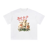 Christmas Sheep Graphic Tee-INNBLAC Fashion Apparel