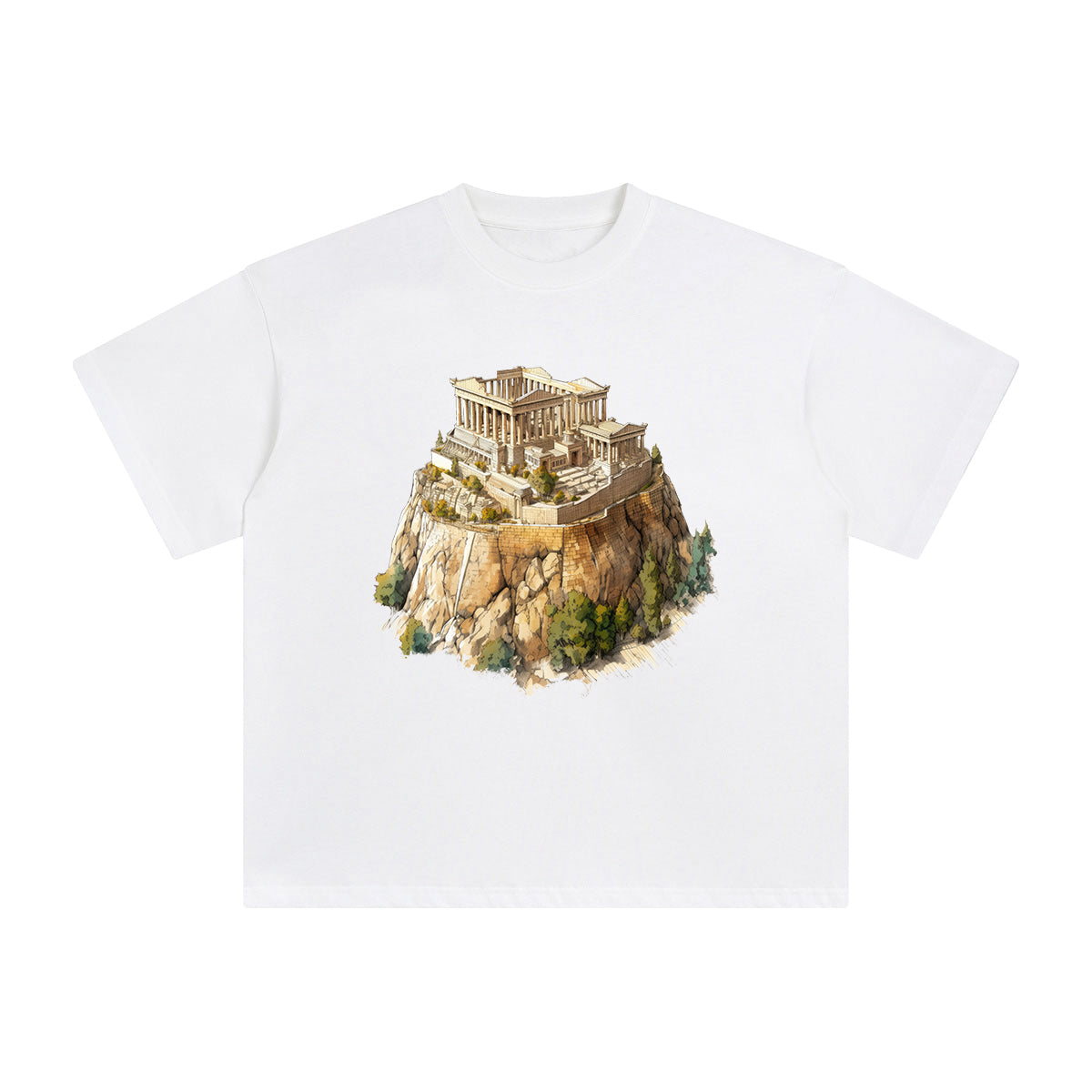 Acropolis of Athens Graphic Tee-INNBLAC Fashion Apparel