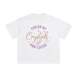 Fueled By Crystals And Coffee Graphic Tee-INNBLAC Fashion Apparel