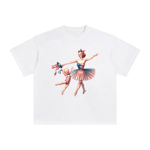 American Mom & Baby Boy Graphic Tee-INNBLAC Fashion Apparel