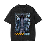 Urban Ninja Stone Wash Graphic Tee-INNBLAC Fashion Apparel