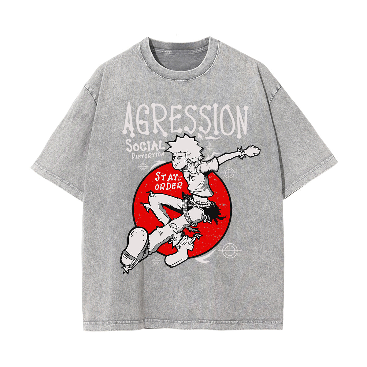 Agression Street Punk Graphic Tee-INNBLAC Fashion Apparel