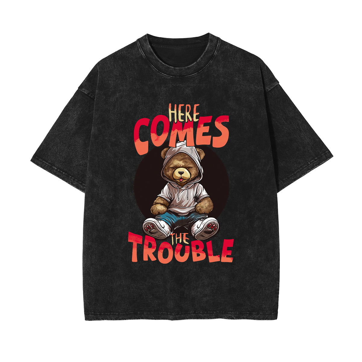 Here Comes The Trouble Graphic Tee-INNBLAC Fashion Apparel