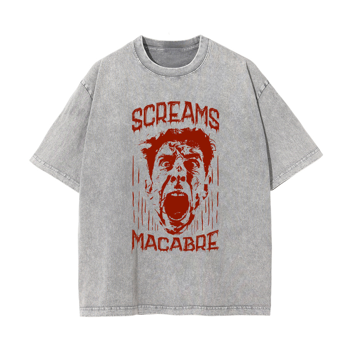 Screams Streetwear Stone Wash Graphic Tee-INNBLAC Fashion Apparel