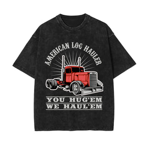 American Log Hauler Graphic Tee-INNBLAC Fashion Apparel