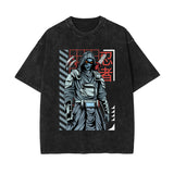 Urban Ninja Stone Wash Graphic Tee-INNBLAC Fashion Apparel