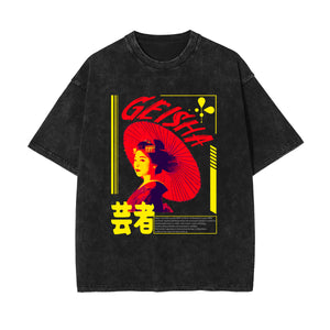 Geisha Japanese Graphic Tee-INNBLAC Fashion Apparel