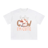 Cute Cow Graphic Tee-INNBLAC Fashion Apparel